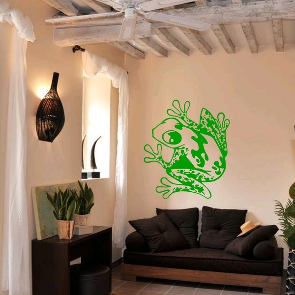 Exemple de stickers muraux: Grenouille Tropicale